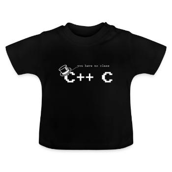 You Have No Class Für Software Entwickler - Baby Bio-T-Shirt mit Rundhals - Schwarz - Vorne