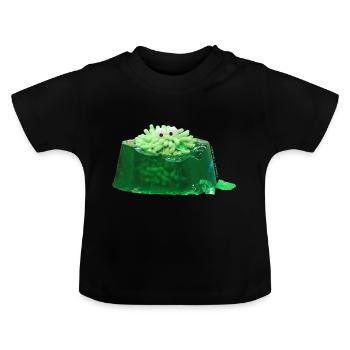 Jello Mop - Baby Organic T-Shirt with Round Neck - black - Front
