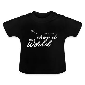 THE FASHION TEE - AROUND THE WORLD - Baby Organic T-Shirt with Round Neck - black - Front