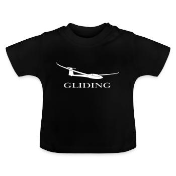 Glider pilot glide glider pilot gift - Baby Organic T-Shirt with Round Neck - black - Front