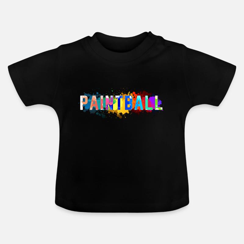 Paintball - T-shirt bio col rond Bébé - noir