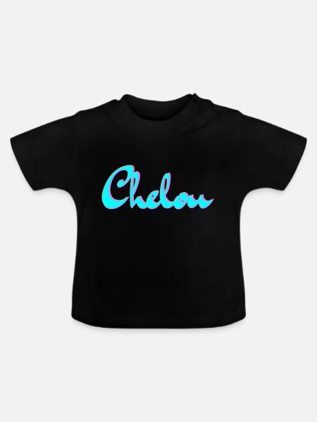 Chelou 3 - Baby Bio-T-Shirt mit Rundhals - Schwarz