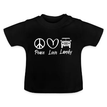 Peace Love Landy - T-shirt bio col rond Bébé - noir - Devant