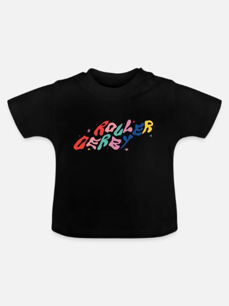 Roller Derby - Baby Bio-T-Shirt mit Rundhals - Schwarz