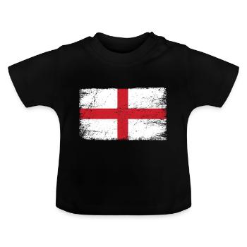 Drapeau anglais drapeau anglais pour les patriotes - T-shirt bio col rond Bébé - noir - Devant