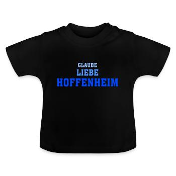 Hoffenheim im Kraichgau - Baby Bio-T-Shirt mit Rundhals - Schwarz - Vorne