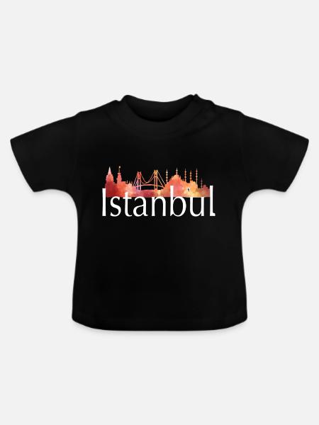 Istanbul - Baby Bio-T-Shirt mit Rundhals - Schwarz
