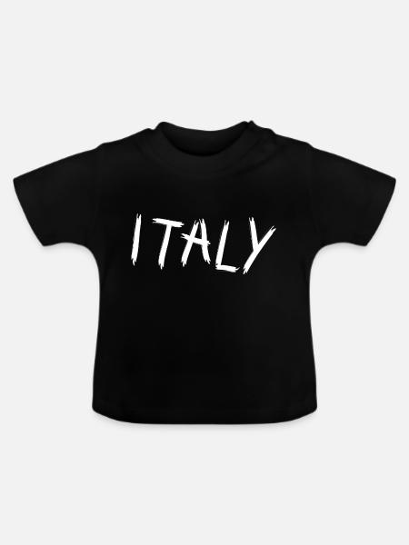 italy - Baby Bio-T-Shirt mit Rundhals - Schwarz