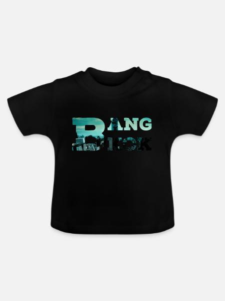 Bangkok - Baby Bio-T-Shirt mit Rundhals - Schwarz