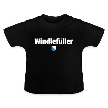 Windlefüller - bischZüri - Baby Bio-T-Shirt mit Rundhals - Schwarz - Vorne