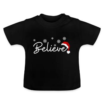 Glauben - Baby Bio-T-Shirt mit Rundhals - Schwarz - Vorne