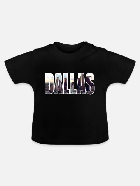 Dallas - Baby Bio-T-Shirt mit Rundhals - Schwarz