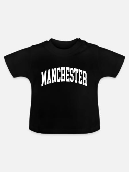 manchester - Baby Bio-T-Shirt mit Rundhals - Schwarz