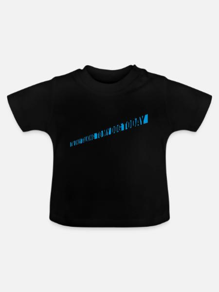 only talking to dog - Baby Bio-T-Shirt mit Rundhals - Schwarz