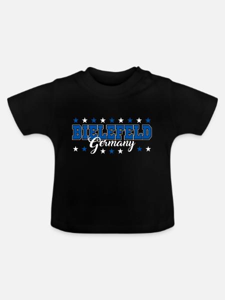 Bielefeld - Baby Bio-T-Shirt mit Rundhals - Schwarz