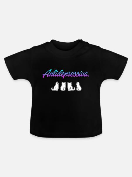 Katzenliebe. - Baby Bio-T-Shirt mit Rundhals - Schwarz