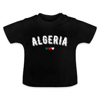 Algérie - T-shirt bio col rond Bébé - noir - Devant