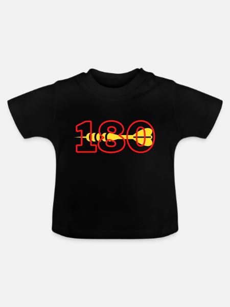 180 - Baby Bio-T-Shirt mit Rundhals - Schwarz