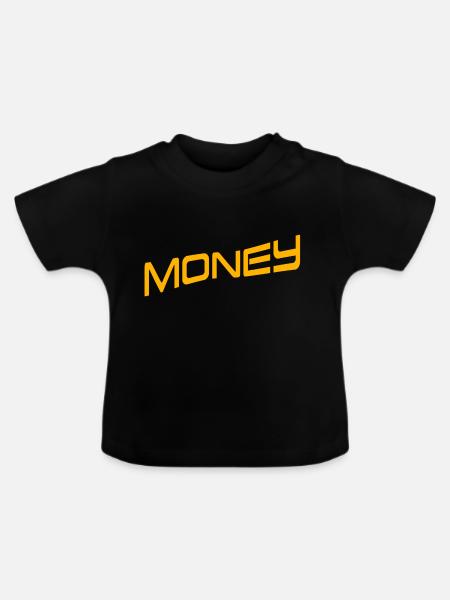 Money - Baby Bio-T-Shirt mit Rundhals - Schwarz