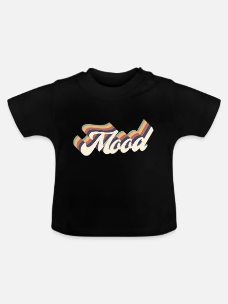 Stimmungs-Vinatge - Baby Bio-T-Shirt mit Rundhals - Schwarz