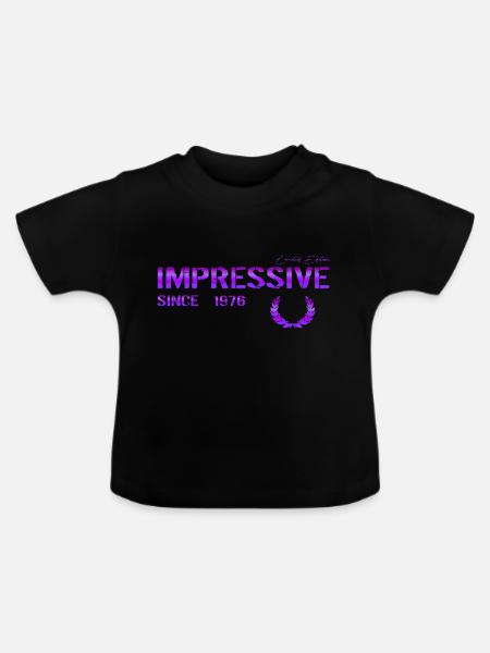 Impressive since 1976 - Baby Bio-T-Shirt mit Rundhals - Schwarz