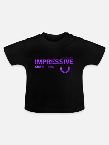 Impressive since 1987 - Baby Bio-T-Shirt mit Rundhals - Schwarz