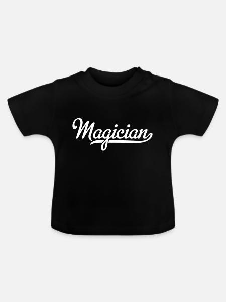 Zauberer - Baby Bio-T-Shirt mit Rundhals - Schwarz