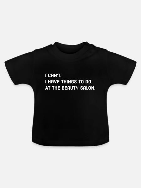 Beauty Salon - Baby Bio-T-Shirt mit Rundhals - Schwarz
