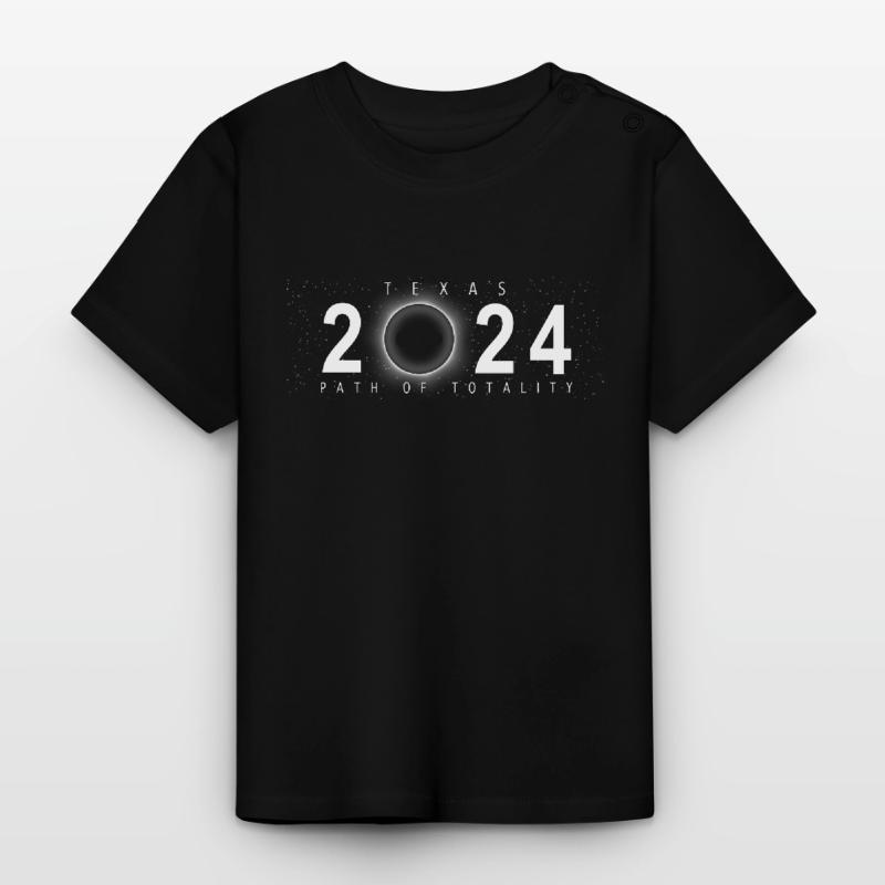 Solar Eclipse Texas April 8 2024 Baby Organic T-Shirt with Round Neck
