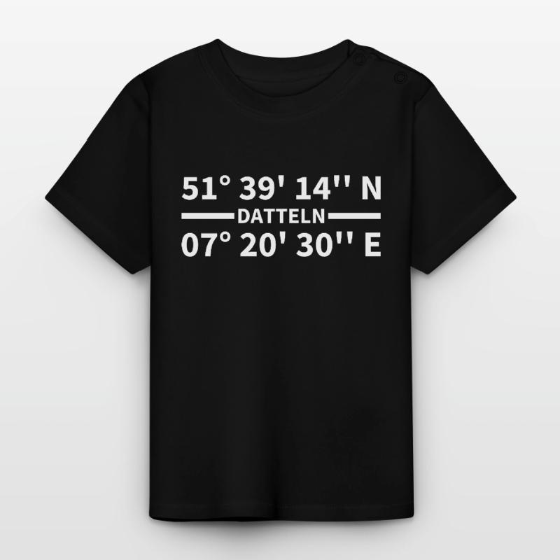 Dates coordinates Baby Organic T-Shirt with Round Neck