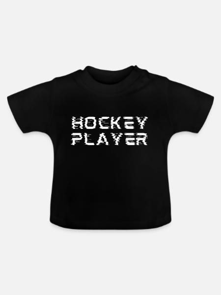Hockeyspieler originelle Geschenkidee - Baby Bio-T-Shirt mit Rundhals - Schwarz
