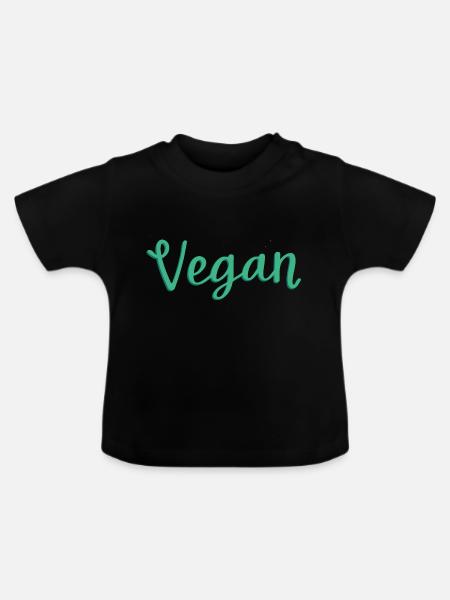 Vegan - Baby Bio-T-Shirt mit Rundhals - Schwarz