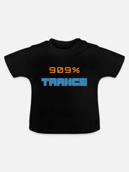 909 Trance - Baby Bio-T-Shirt mit Rundhals - Schwarz