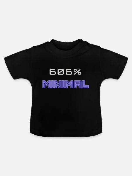 606 Minimal - Baby Bio-T-Shirt mit Rundhals - Schwarz
