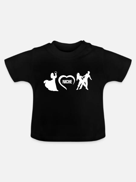 Dancing Dance Music - Baby Bio-T-Shirt mit Rundhals - Schwarz