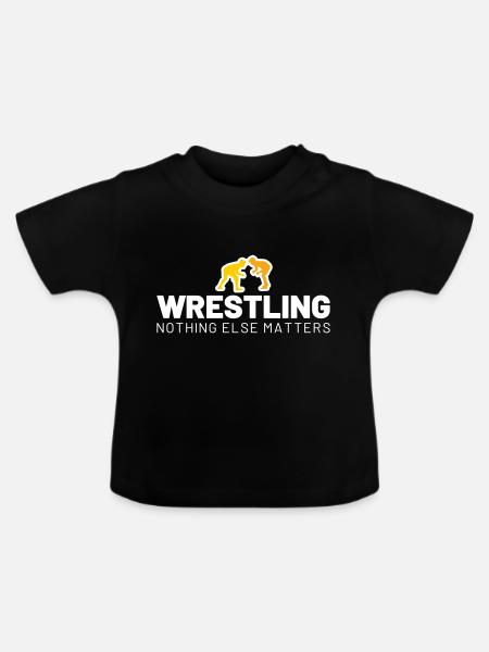 WRESTLING nothing else matters - Baby Bio-T-Shirt mit Rundhals - Schwarz