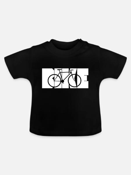Single Speed Schatten - Baby Bio-T-Shirt mit Rundhals - Schwarz