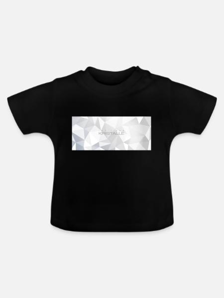 ich liebe Kristalle - Baby Bio-T-Shirt mit Rundhals - Schwarz