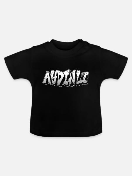 Aydinli - Baby Bio-T-Shirt mit Rundhals - Schwarz