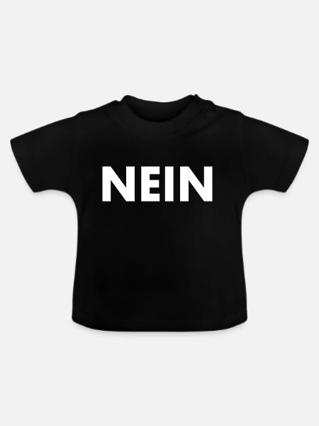 Nein - Baby Bio-T-Shirt mit Rundhals - Schwarz