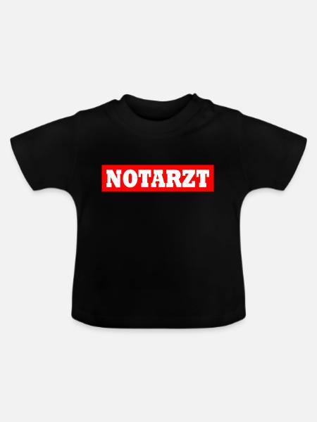 Notarzt - Baby Bio-T-Shirt mit Rundhals - Schwarz