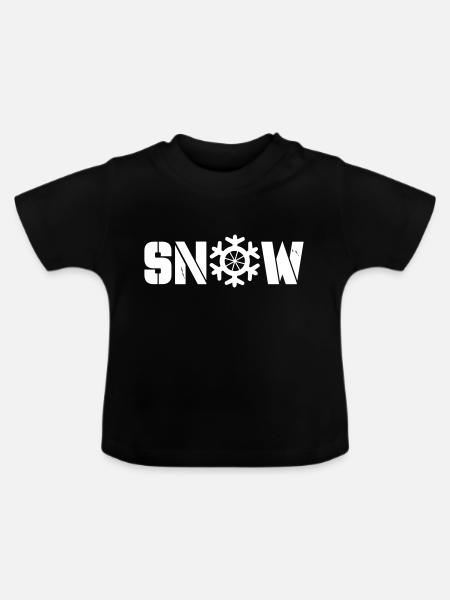 snow - Baby Bio-T-Shirt mit Rundhals - Schwarz