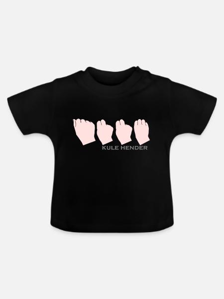 Handalphabet Anne - Baby Bio-T-Shirt mit Rundhals - Schwarz