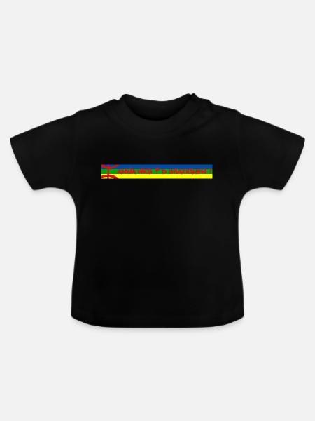 Anwa Wigi D Imazighen - T-shirt bio col rond Bébé - noir