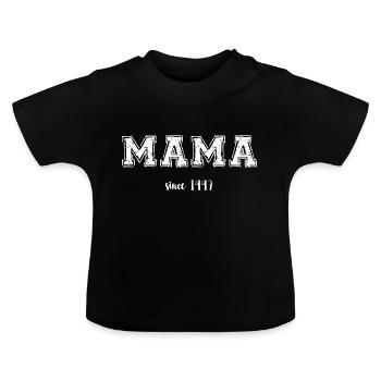 Mama 1997 - Baby Bio-T-Shirt mit Rundhals - Schwarz - Vorne