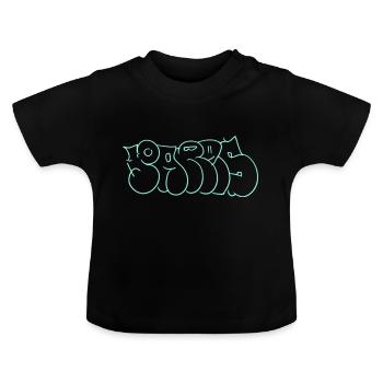 Paris Graffiti Sweat à capuche Street Art Souvenir - T-shirt bio col rond Bébé - noir - Devant