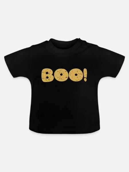 Boo - Baby Bio-T-Shirt mit Rundhals - Schwarz