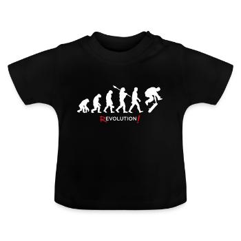 Revolution - Evolution Homme Fun Twist 05 - T-shirt bio col rond Bébé - noir - Devant
