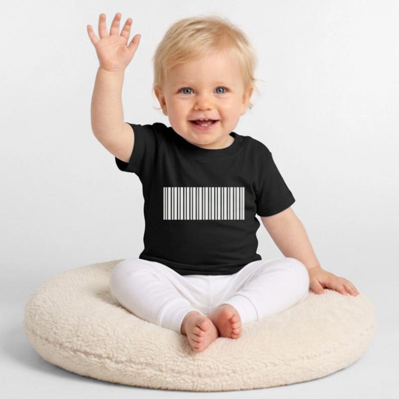 Barcode Baby Organic T-Shirt with Round Neck