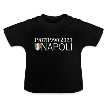 Neapel, Napoli - Baby Bio-T-Shirt mit Rundhals - Schwarz - Vorne